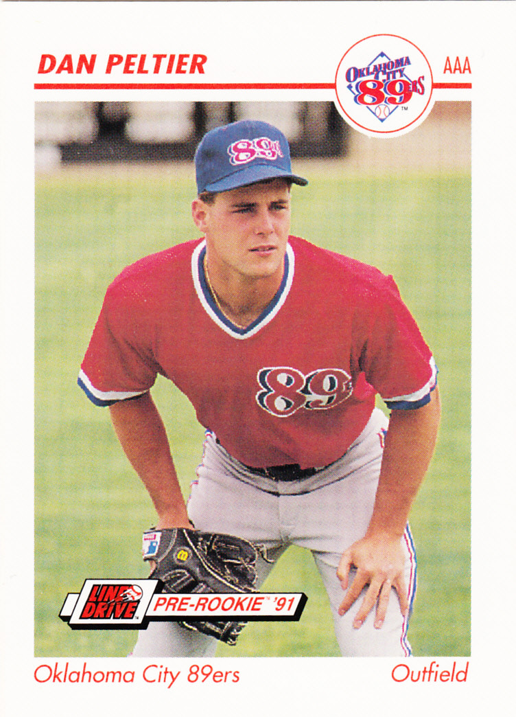 1991 Line Drive Pre-Rookie Dan Peltier Oklahoma City 89ers Uniform