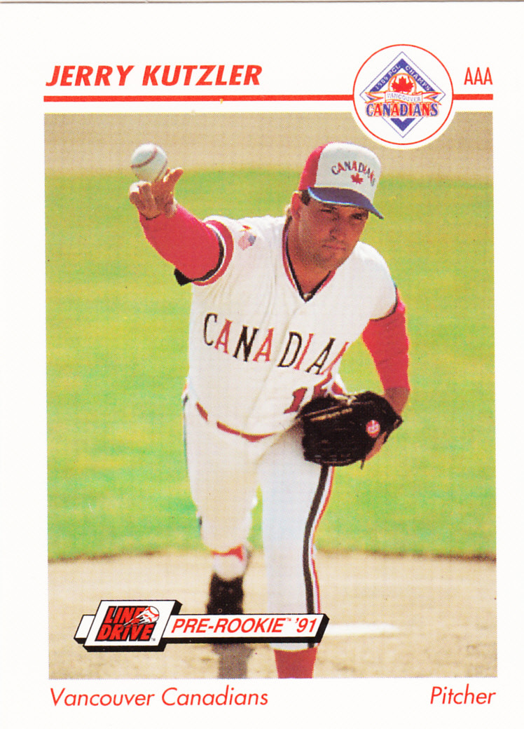 1991 Line Drive Pre-Rookie Jerry Kutzler Vancouver Canadians Uniform