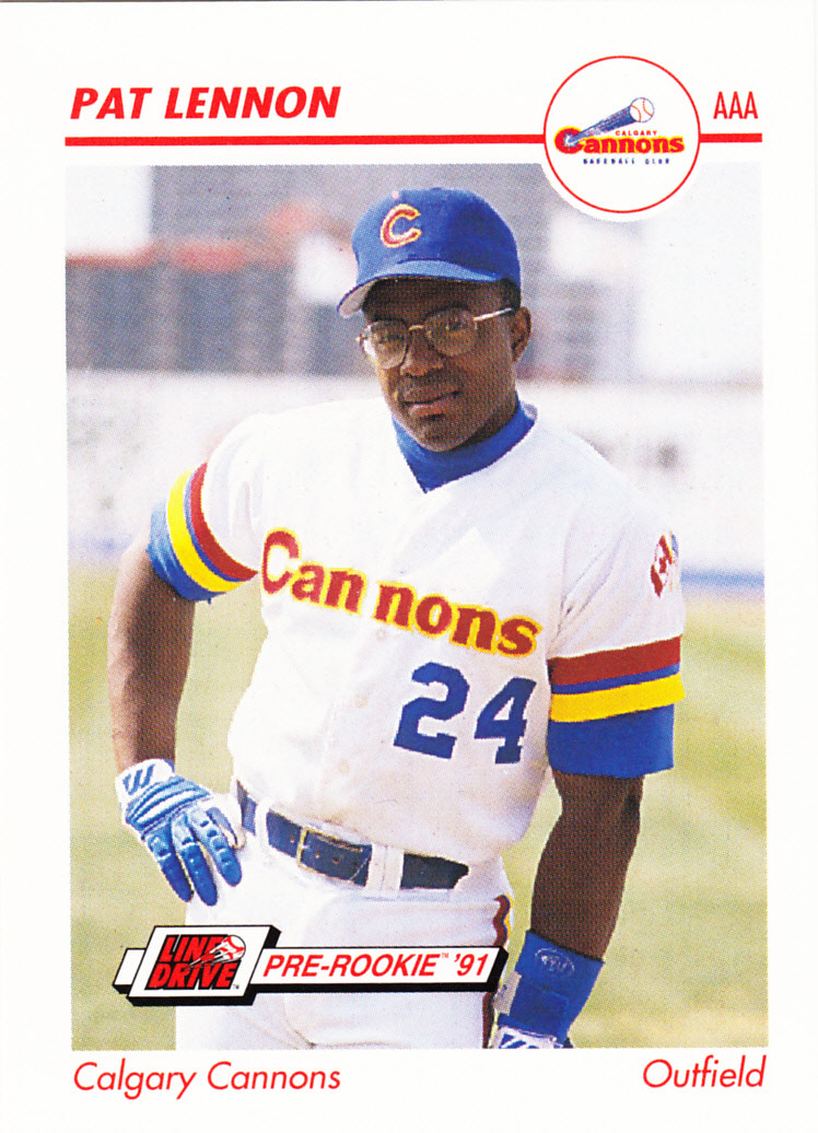 1991 Line Drive Pre-Rookie Pat Lennon Calgary Cannons Uniform