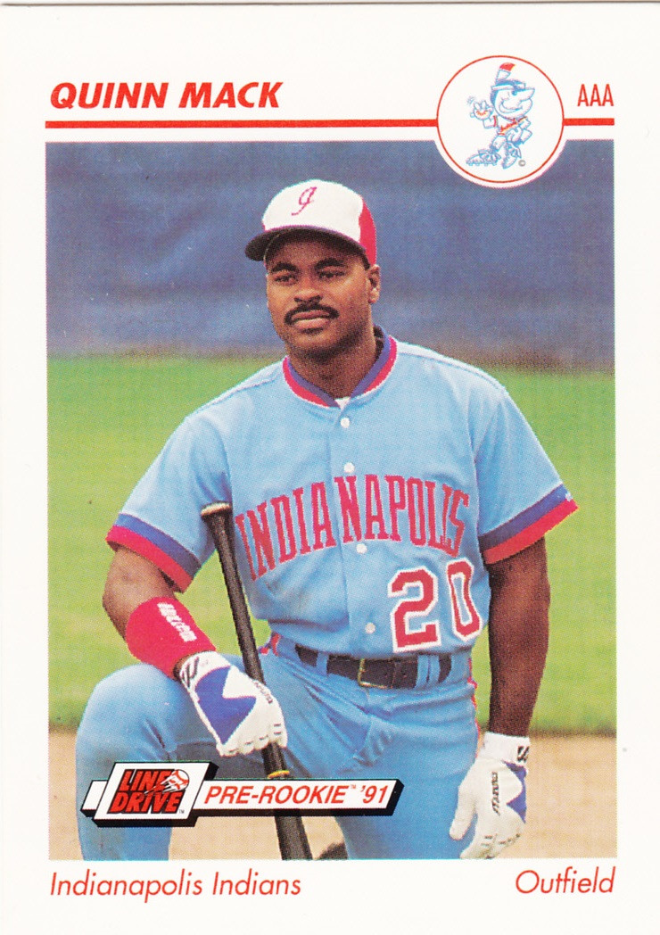 1991 Line Drive Pre-Rookie Quinn Mack Indianapolis Indians Uniform