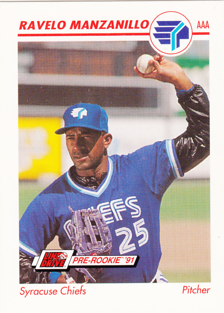 1991 Line Drive Pre-Rookie Ravelo Manzanillo Syracuse Chiefs Uniform