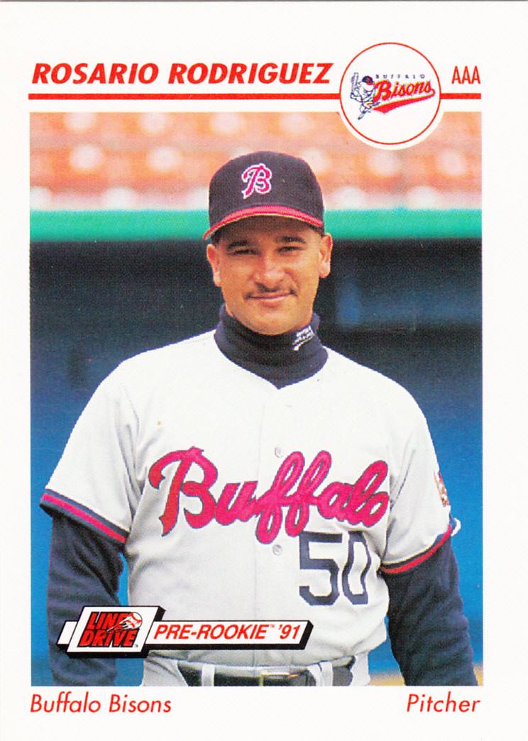 1991 Line Drive Pre-Rookie Rosario Rodriguez Buffalo Bisons Uniform