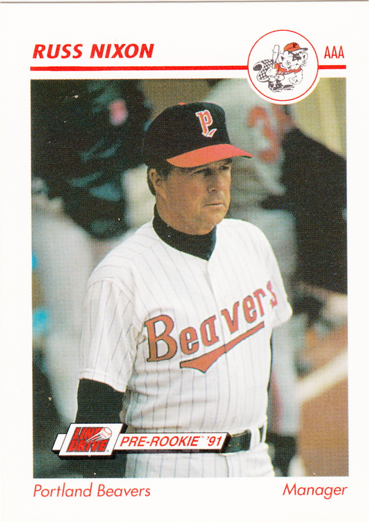 1991 Line Drive Pre-Rookie Russ Nixon Portland Beavers Uniform