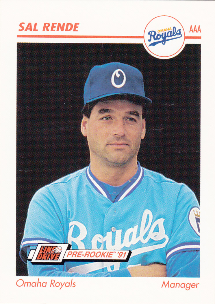 1991 Line Drive Pre-Rookie Sal Rende Omaha Royals Uniform