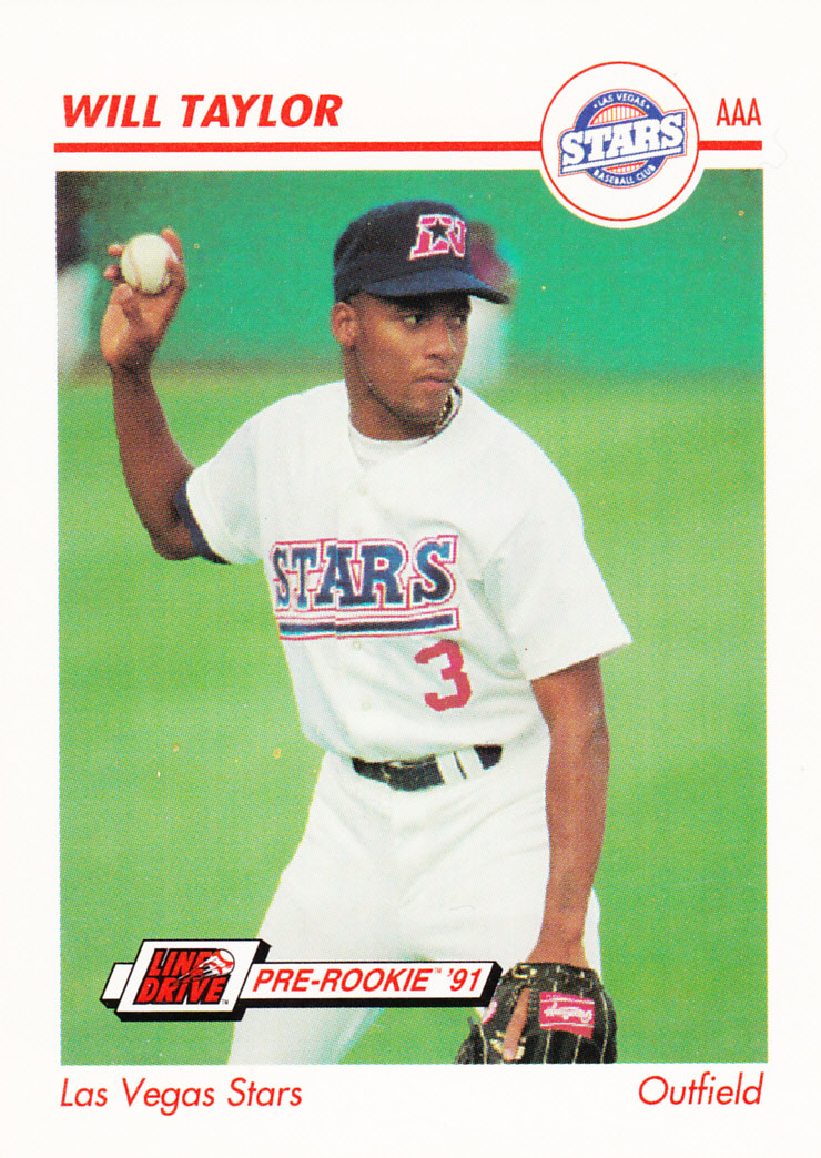1991 Line Drive Pre-Rookie Will Taylor Las Vegas Stars Uniform