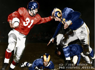 1950 Rams Blue Jersey with Greyish White Pants