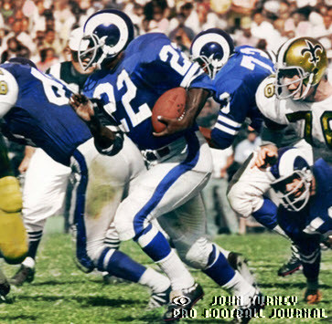 1964-72 Rams Blue Home Jerseys with Fat Shoulder Stripes