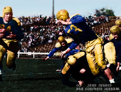 1941-42 Rams Royal Blue and Yellow Helmet Uniforms