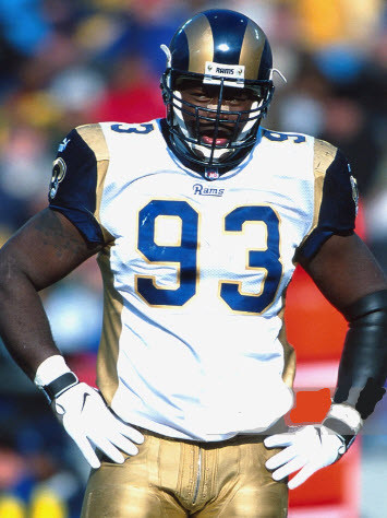2000 Rams Uniform Detail with Square Numerals