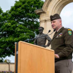 General Christopher Cavoli delivering remarks on NATO's defense strategy.
