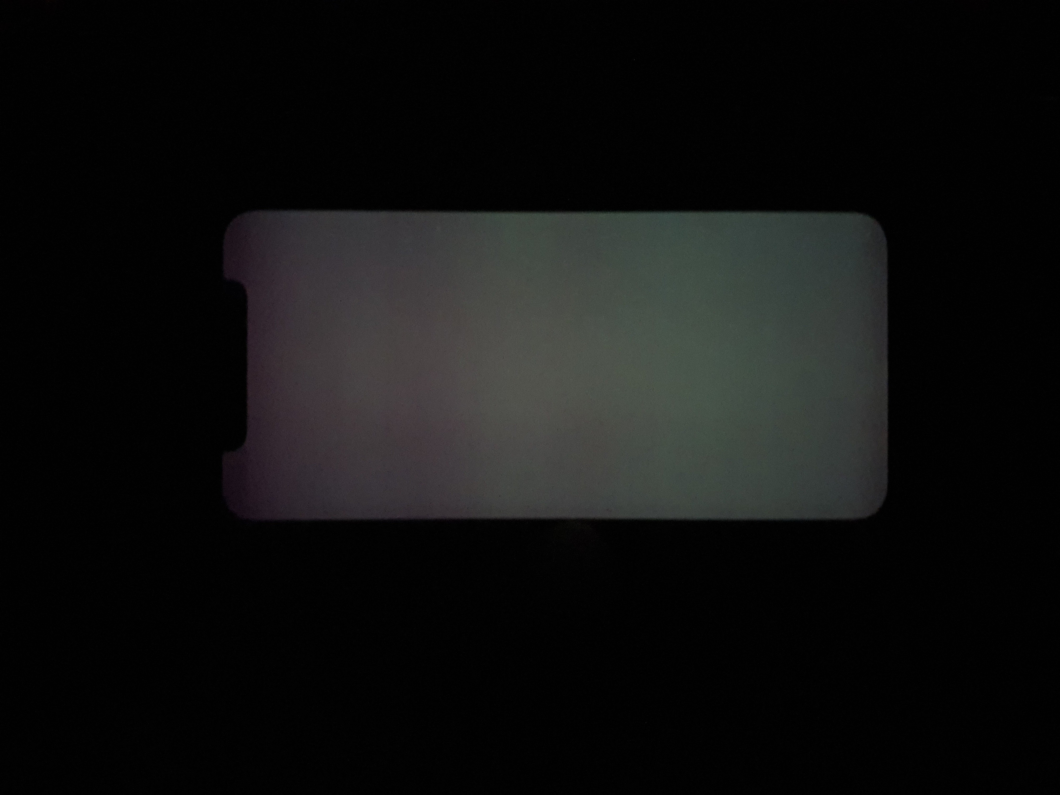 iPhone screen uniformity issue example before replacement detail