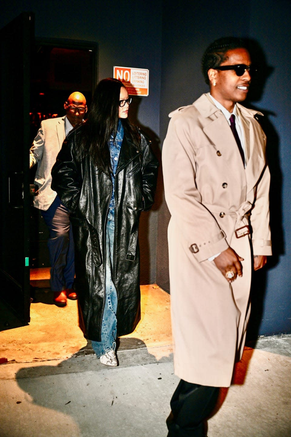 Rihanna and A$AP Rocky pictured in Los Angeles on January 29th, demonstrating their contrasting yet complementary style uniforms.