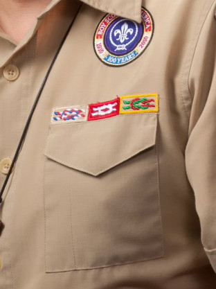 Patch Placement Above Left Pocket on Scout Uniform