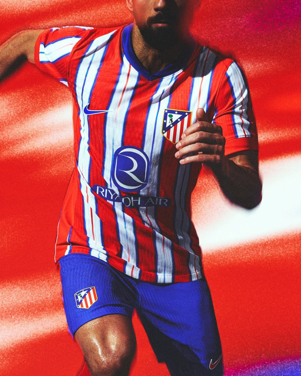 Atletico Madrid 2024-2025 Home Jersey: A tribute to the Cholo Simeone era by Nike.