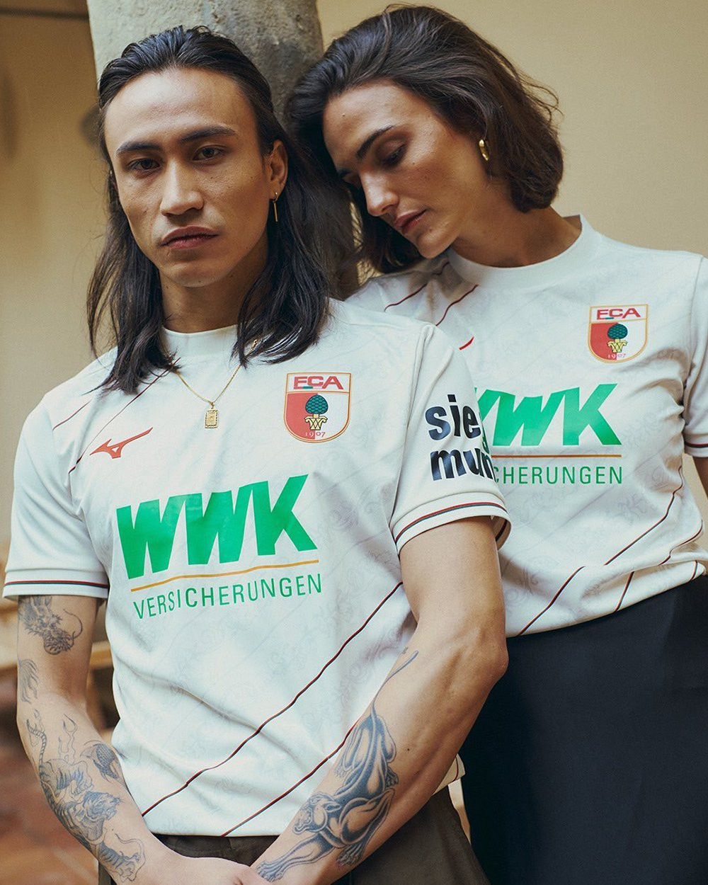 FC Augsburg 2024-2025 Home Jersey: A subtle and sober design by Nike.
