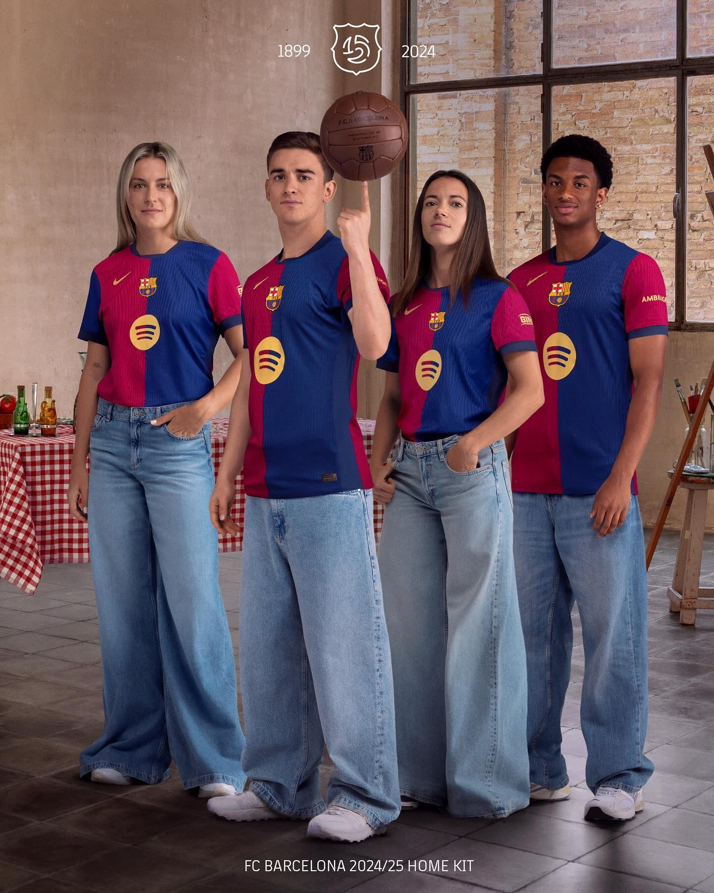 FC Barcelona 2024-2025 Home Jersey: Classic Blaugrana stripes by Nike.