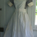 Close-up of a vintage nurse uniform apron