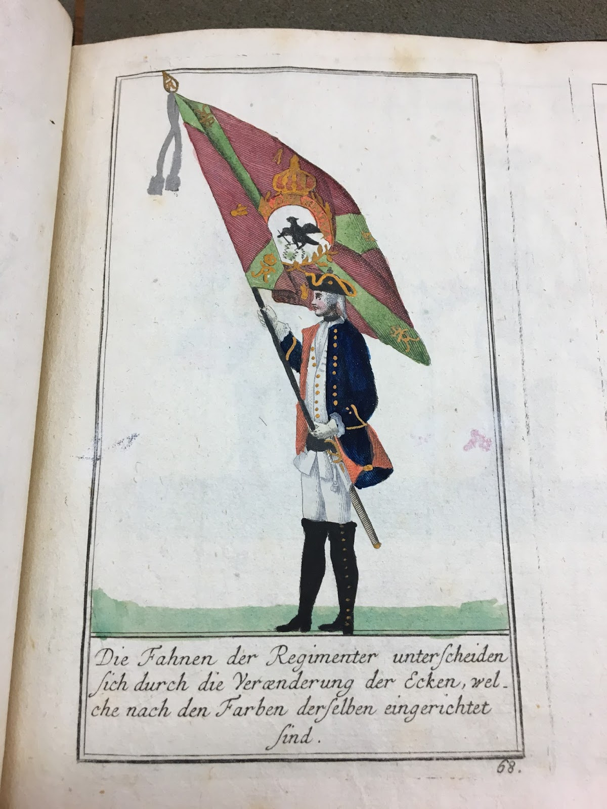 Von Schmalen's Prussian Fahnen-Junker uniform depiction