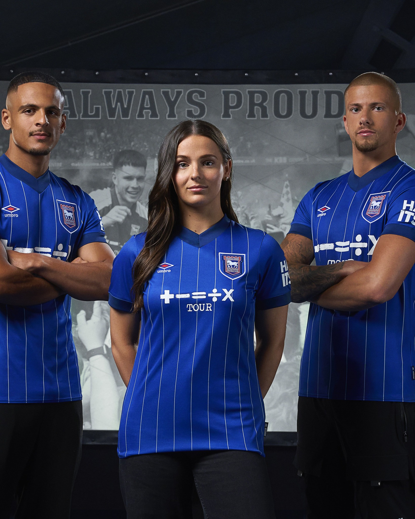 Ipswich Town 2024-2025 Home Jersey: Welcoming Ipswich back to the Premier League, designed by Umbro.
