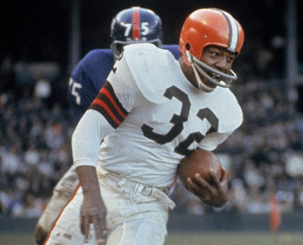 Jim Brown in classic Browns uniform