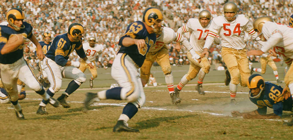 Magazine Cover Featuring LA Rams Players in Uniform