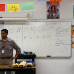 Students learning about Mariachi Moños