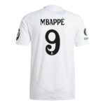 Kylian Mbappe in the Real Madrid 2024-2025 Away Jersey, showcasing the iconic number 9.