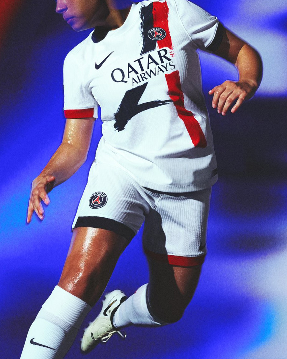 Paris Saint-Germain 2024-2025 Home Jersey: Featuring the Eiffel Tower subtly, designed by Nike.