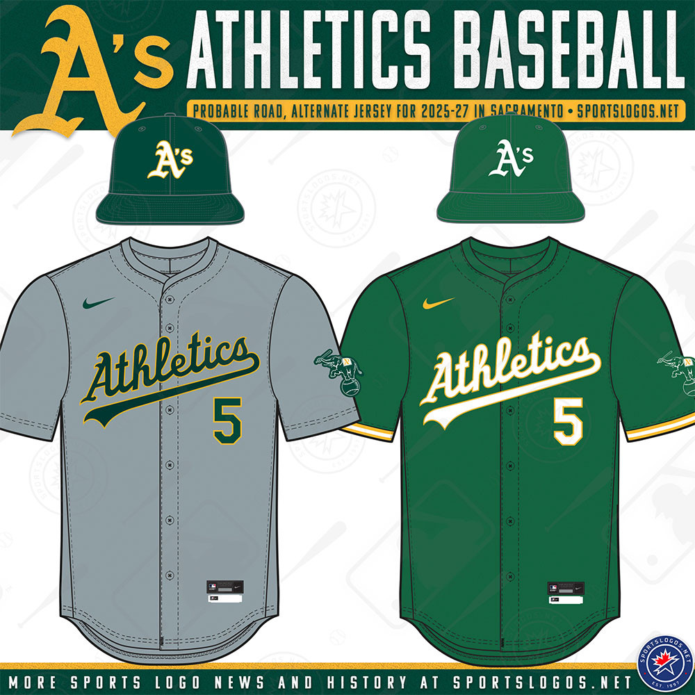Concept of Sacramento Athletics jerseys for the 2025 season