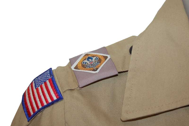 Scout Uniform Shoulder Loops Detail