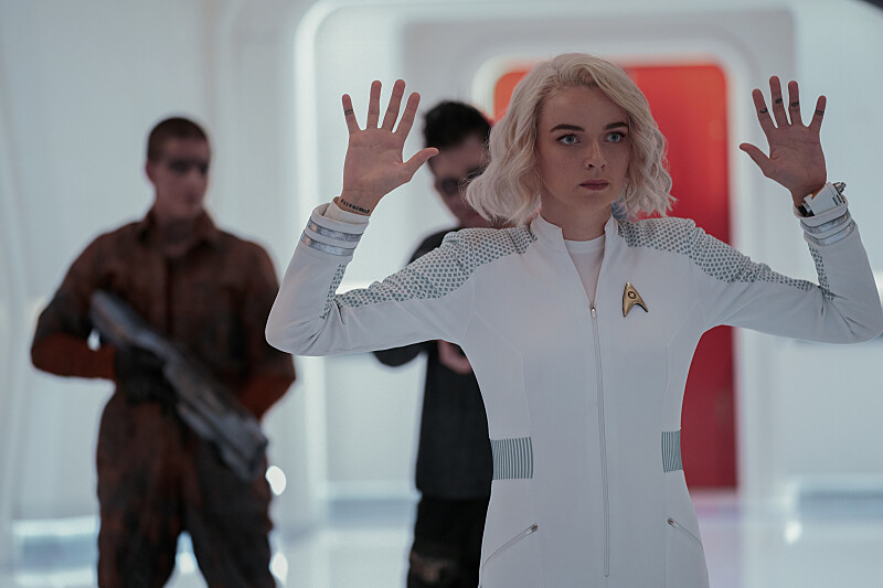 Nurse Chapel in Star Trek Strange New Worlds Medical Uniform