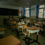 Traditional classroom setting in China