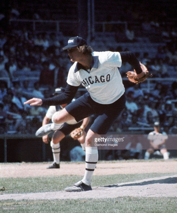 Goose Gossage in the White Sox shorts uniform in 1976