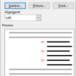 Define New Bullet screen with arrows