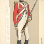 British soldier holding a musket.