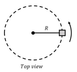 A spinning carousel in an amusement park, illustrating uniform circular motion.