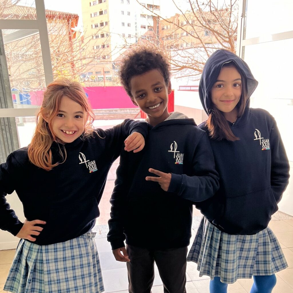 Students in school uniform