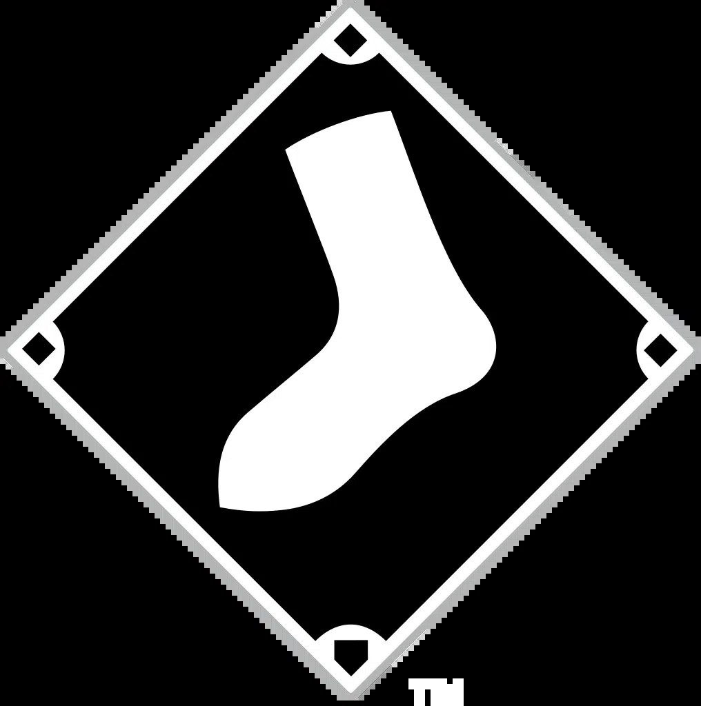 Modern White Sox jersey elements incorporated into the mixtape uniform, including the diamond shoulder patch with the sock inside