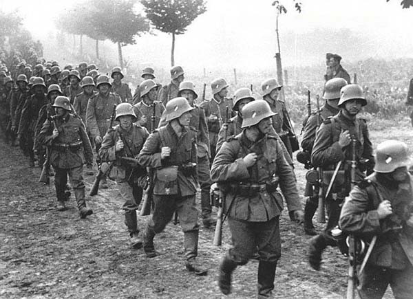 German soldiers part of the invasion force of Czechoslovakia in 1938