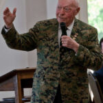 General Alfred M. Gray Jr. in his MARPAT jacket, reflecting his connection with Marines.
