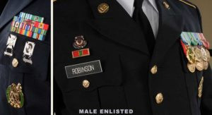 Army Dress Blues Ribbon Placement for Men